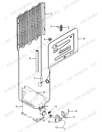 Взрыв-схема холодильника Acec RCO1302 - Схема узла Cooling system 017